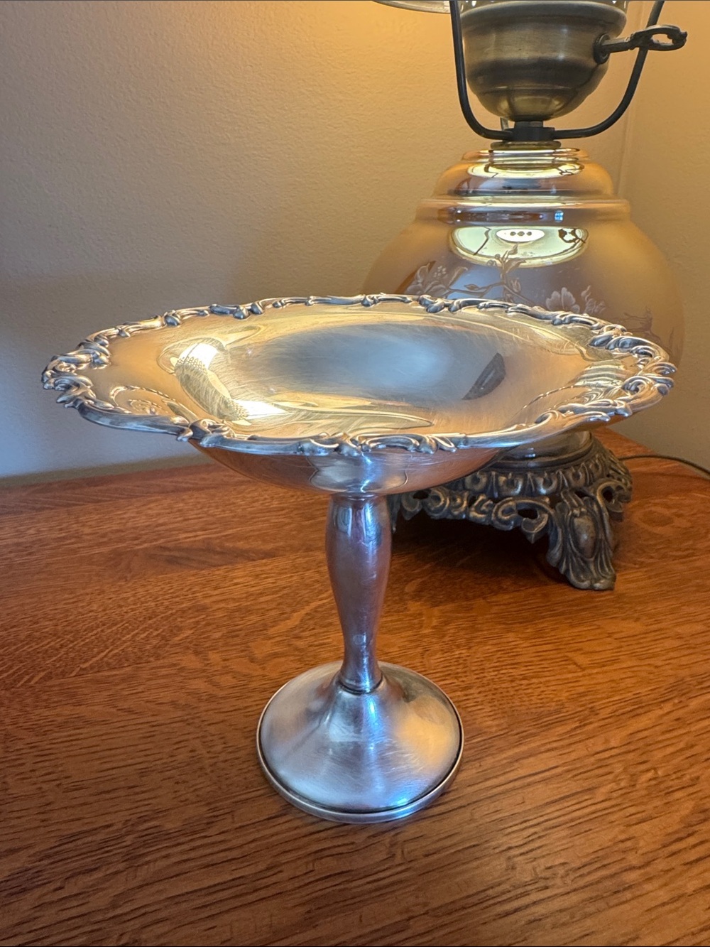 Harmony House Decorative Compote Pedestal Bowl - Silver